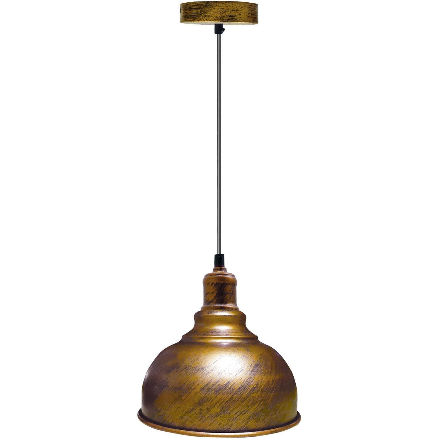 Industrial  Brushed Copper Dome Pendant Hanging Lamp~1854