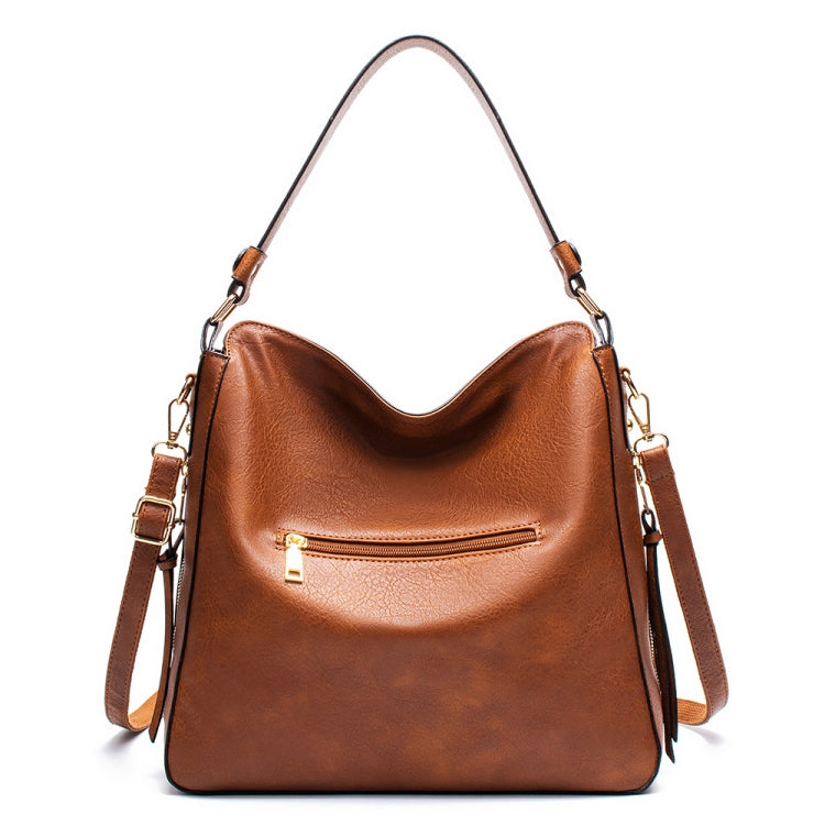 7871 Large Capacity Adjustable Leather Tote Bag Multi-compartment