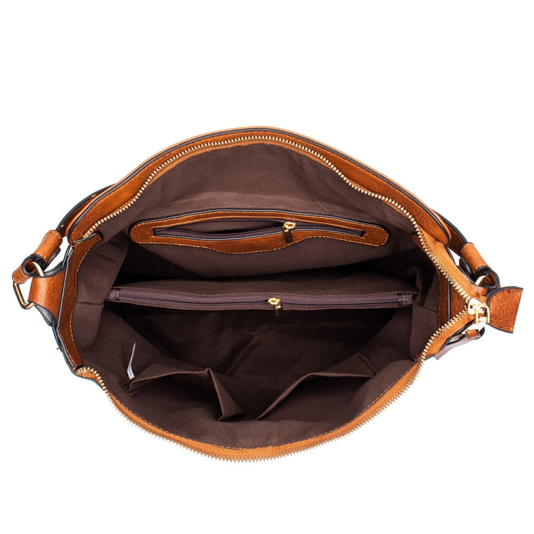 7871 Large Capacity Adjustable Leather Tote Bag Multi-compartment