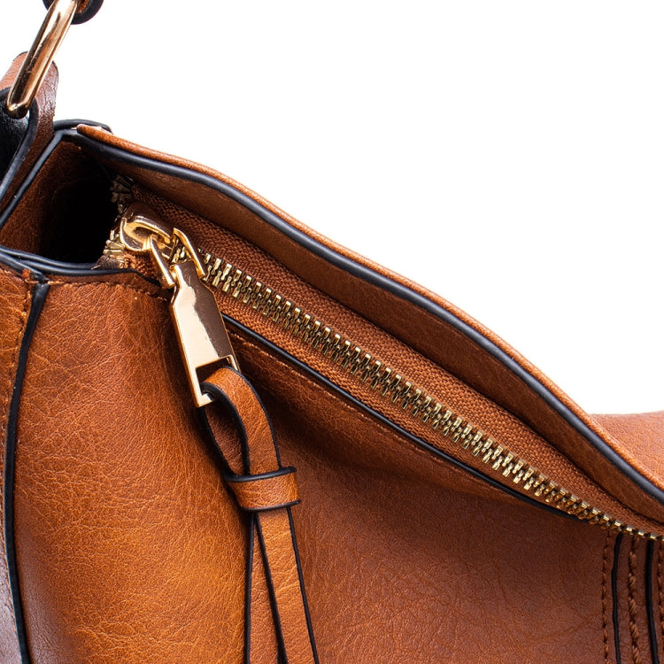7871 Large Capacity Adjustable Leather Tote Bag Multi-compartment
