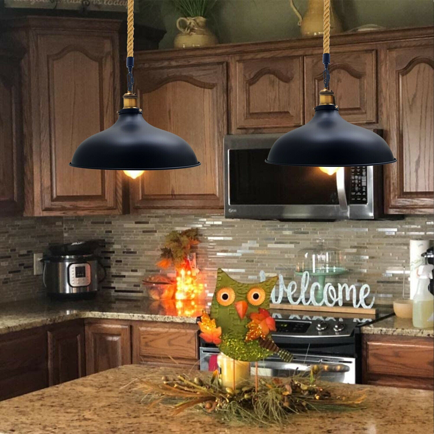 Vintage Industrial Retro Style Ceiling Pendant Light Rustic Lamp Shade