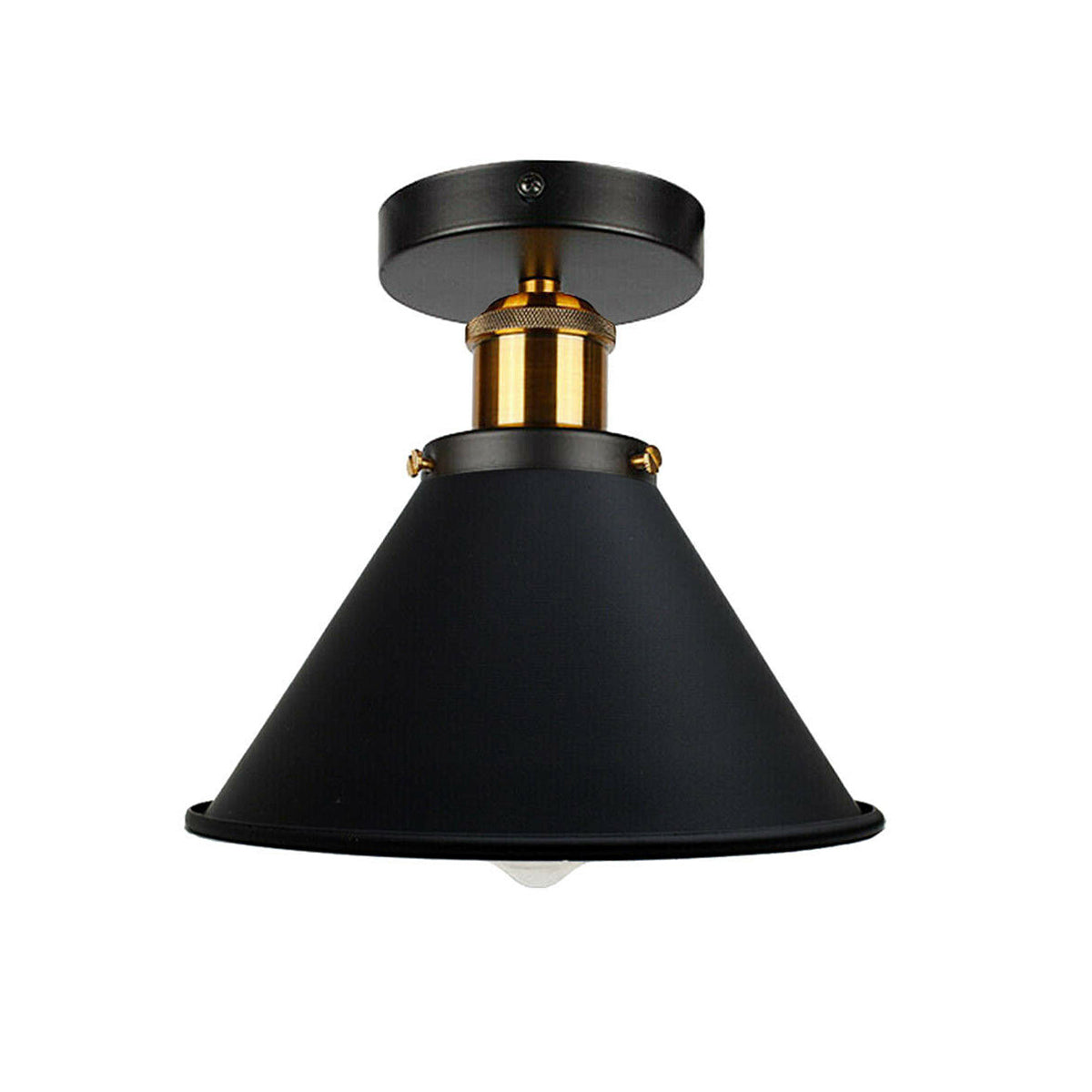Best Semi Flush Mount Ceiling Light Black & Gold~2330