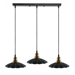Black 3 Pendant Light with Gold holder~1487