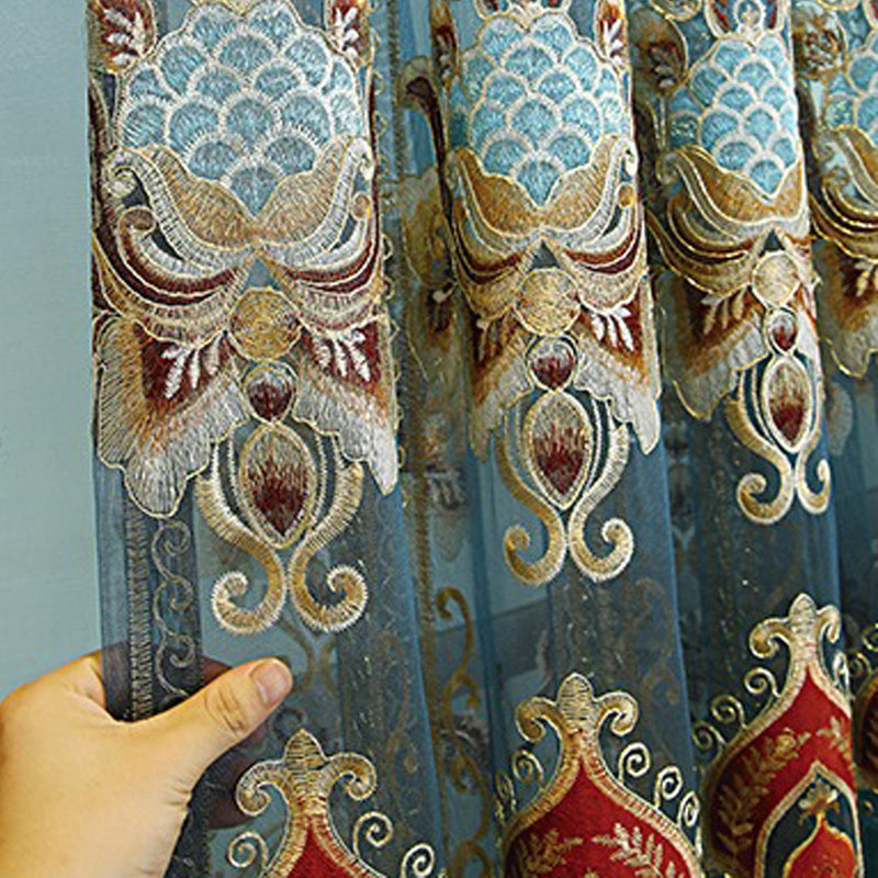 VeluRomi™ – Modern Velvet Embroidered Curtains for Light-Proof