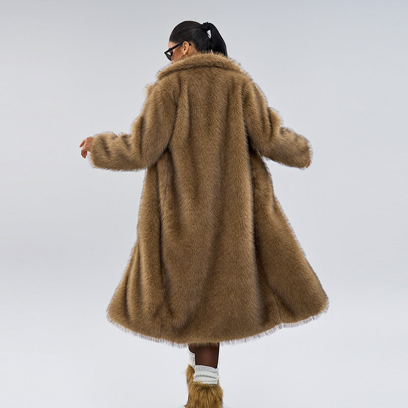Royal Faux Fur Maxi Coat – 25 Edition