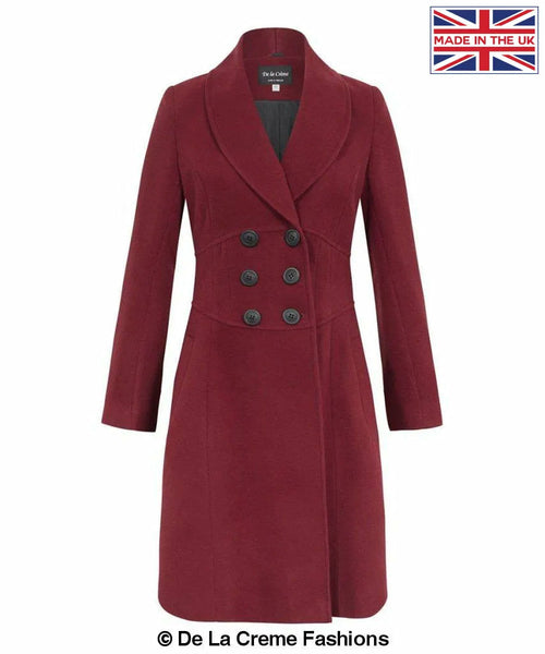Women's Slim Fit Double-Breasted Roll Collared Coat