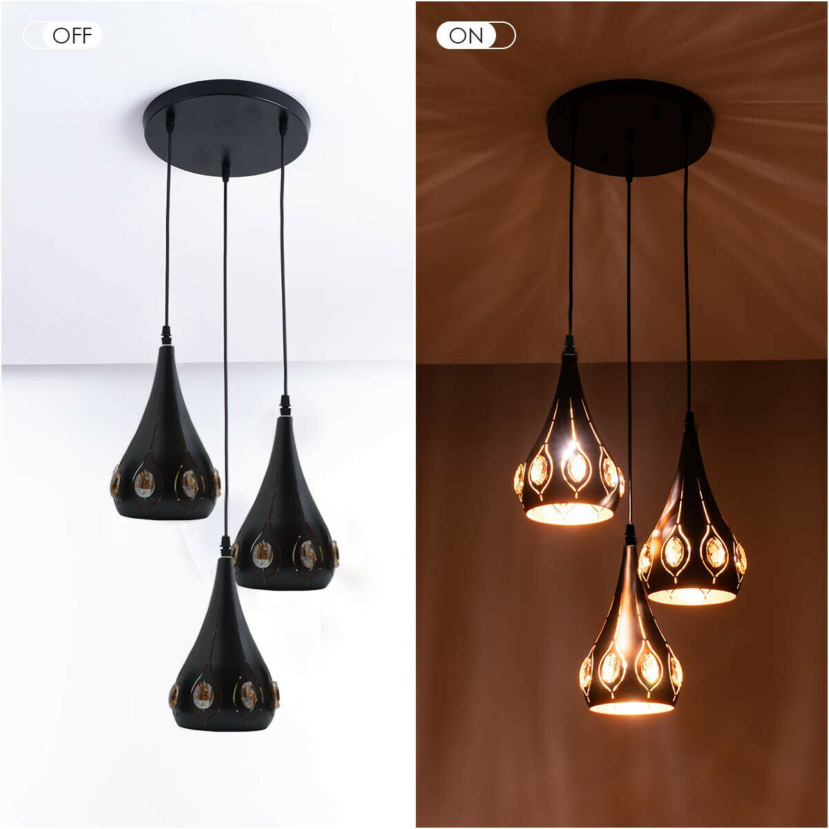 Vintage Industrial Ceiling Pendant Light Retro Loft Style Metal +